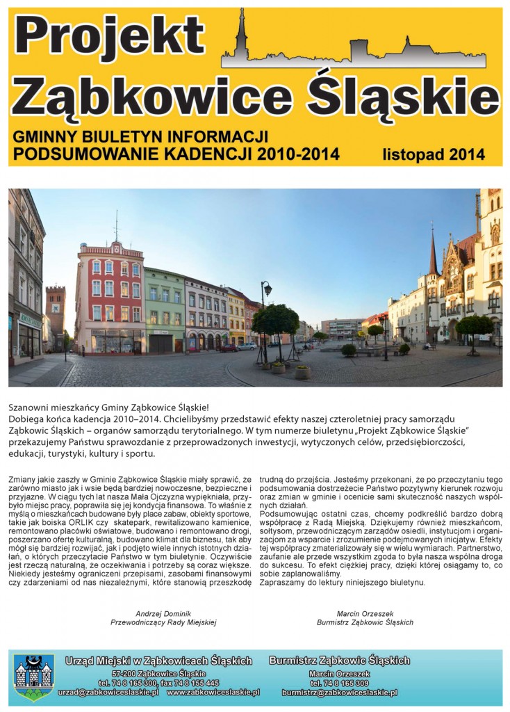 Nowy Projekt Ząbkowice Śląskie już dostępny wydanie specjalne podsumowanie kadencji 20102014_02